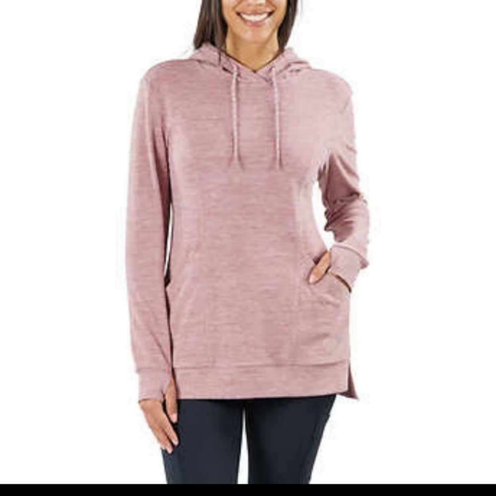 Spyder Ladies' Tunic Length Hoodie nwt rose pink
